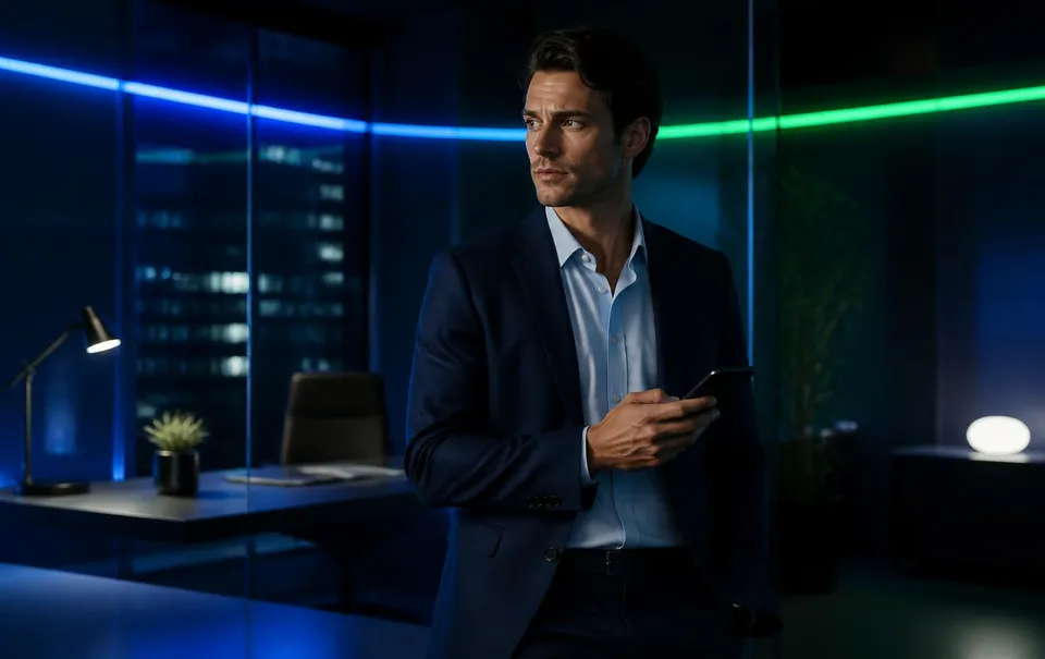 Ejecutivo conectado con tel.blue Business